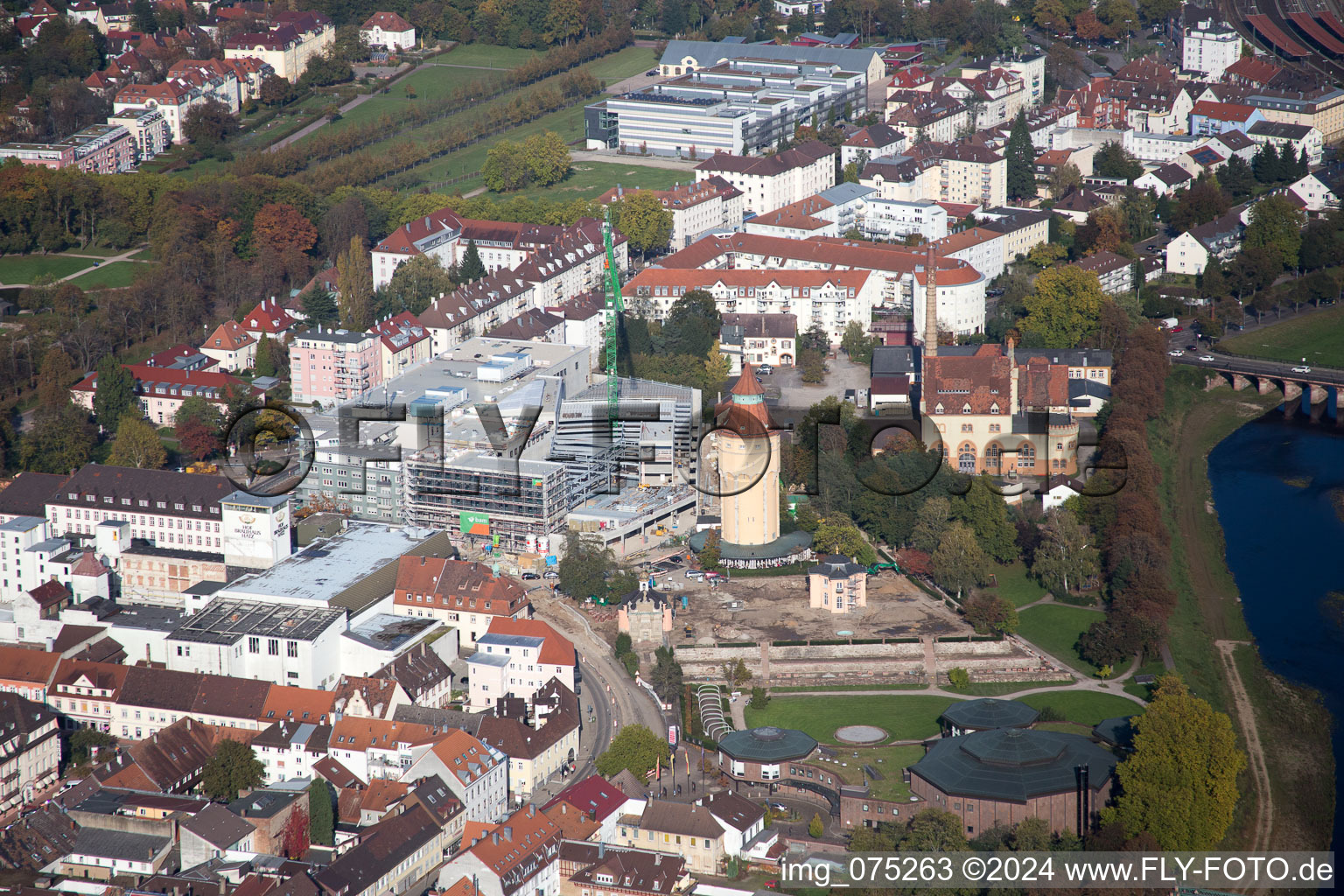 Murgpark, pagoda castle in Rastatt in the state Baden-Wuerttemberg, Germany