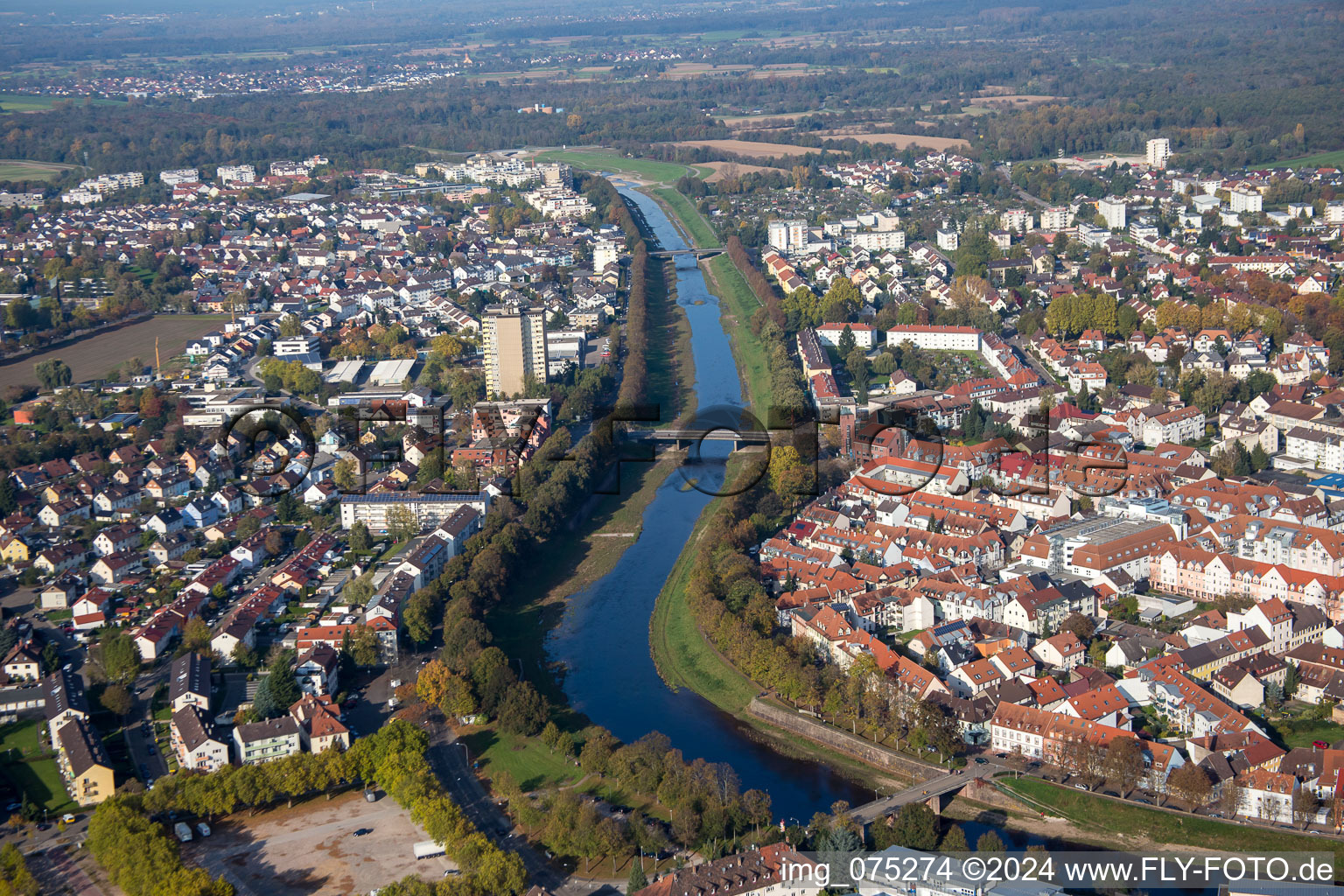 Hindenburg Bridge in Rastatt in the state Baden-Wuerttemberg, Germany