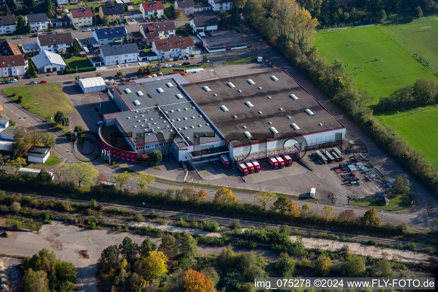 Aerial photograpy of Rastatt in the state Baden-Wuerttemberg, Germany