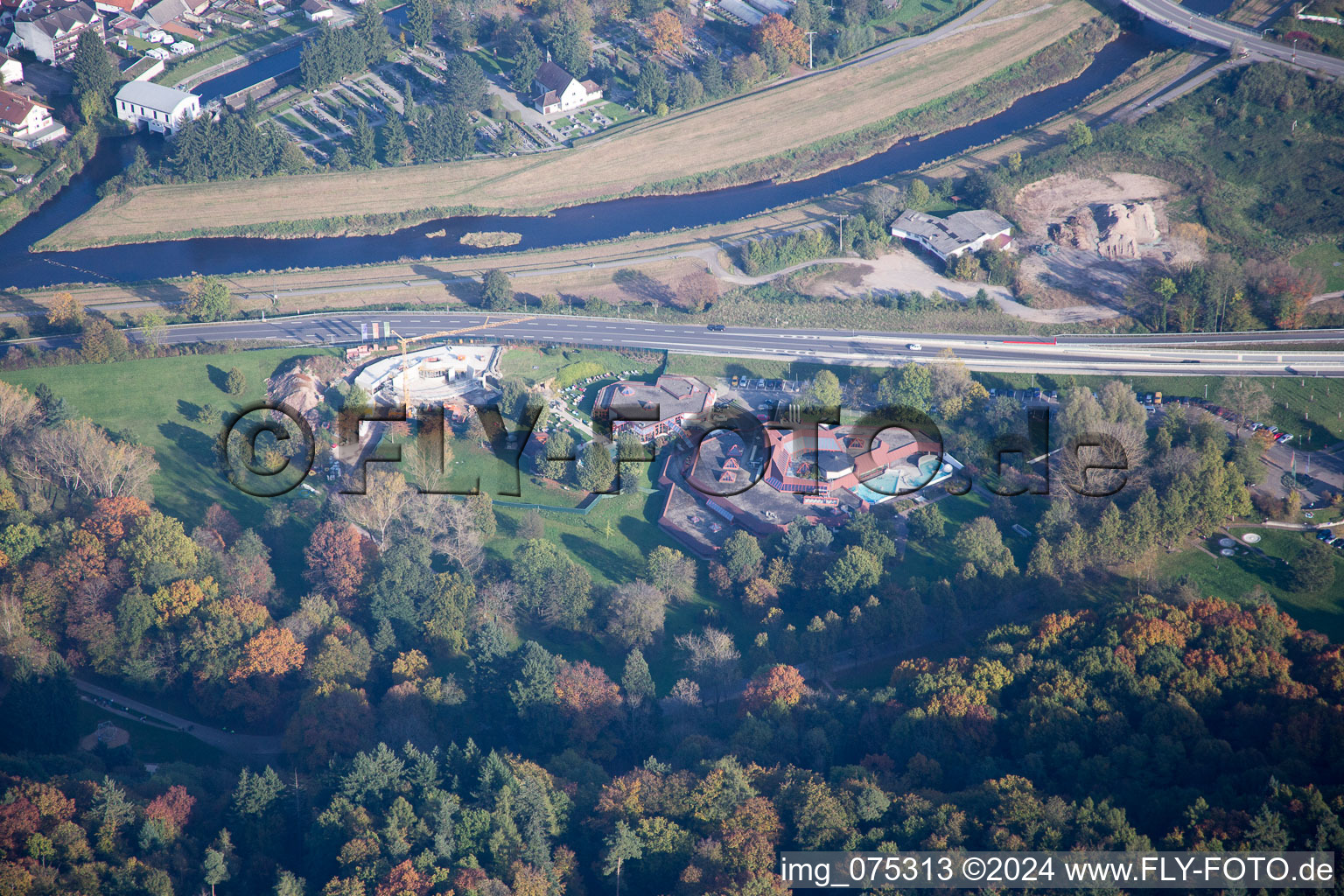 Gaggenau in the state Baden-Wuerttemberg, Germany out of the air