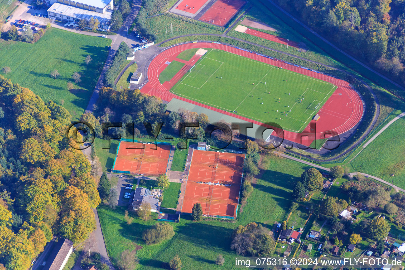 Gaggenau in the state Baden-Wuerttemberg, Germany seen from above