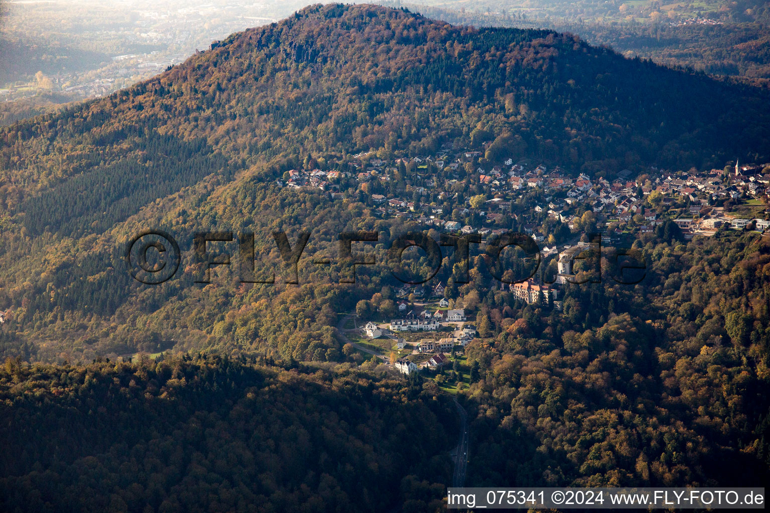 Aerial photograpy of District Ebersteinburg in Baden-Baden in the state Baden-Wuerttemberg, Germany