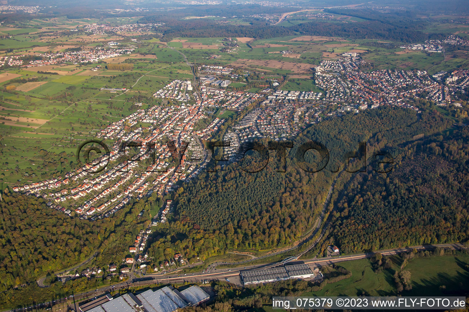 District Busenbach in Waldbronn in the state Baden-Wuerttemberg, Germany