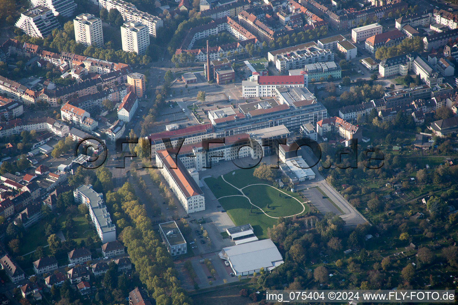 Former Pfaff site in the district Durlach in Karlsruhe in the state Baden-Wuerttemberg, Germany