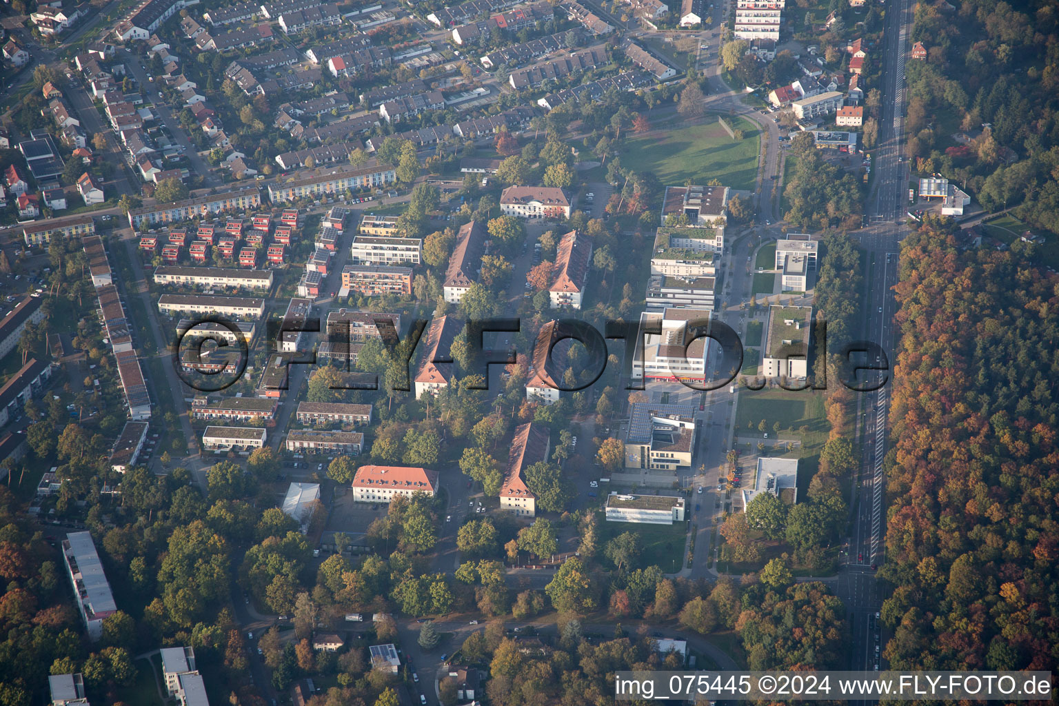 Willy Brandt Avenue in the district Nordstadt in Karlsruhe in the state Baden-Wuerttemberg, Germany