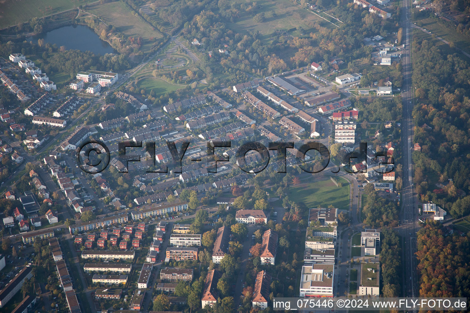 District Neureut in Karlsruhe in the state Baden-Wuerttemberg, Germany