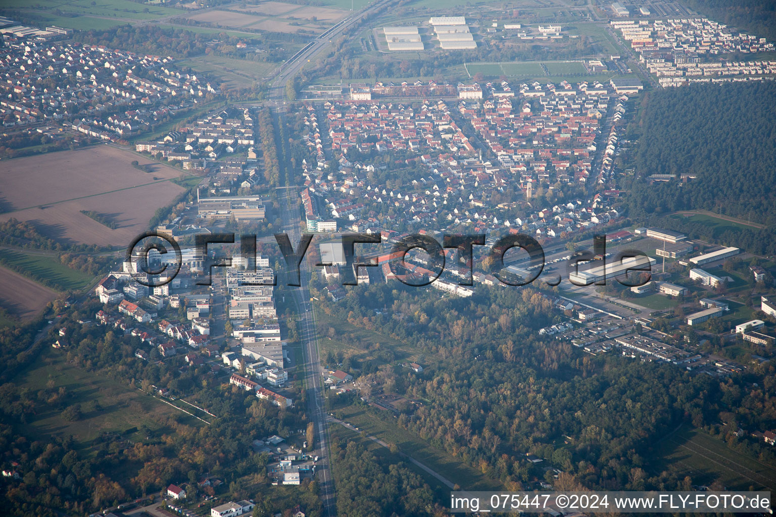 Linkenheimer Landstr in the district Neureut in Karlsruhe in the state Baden-Wuerttemberg, Germany