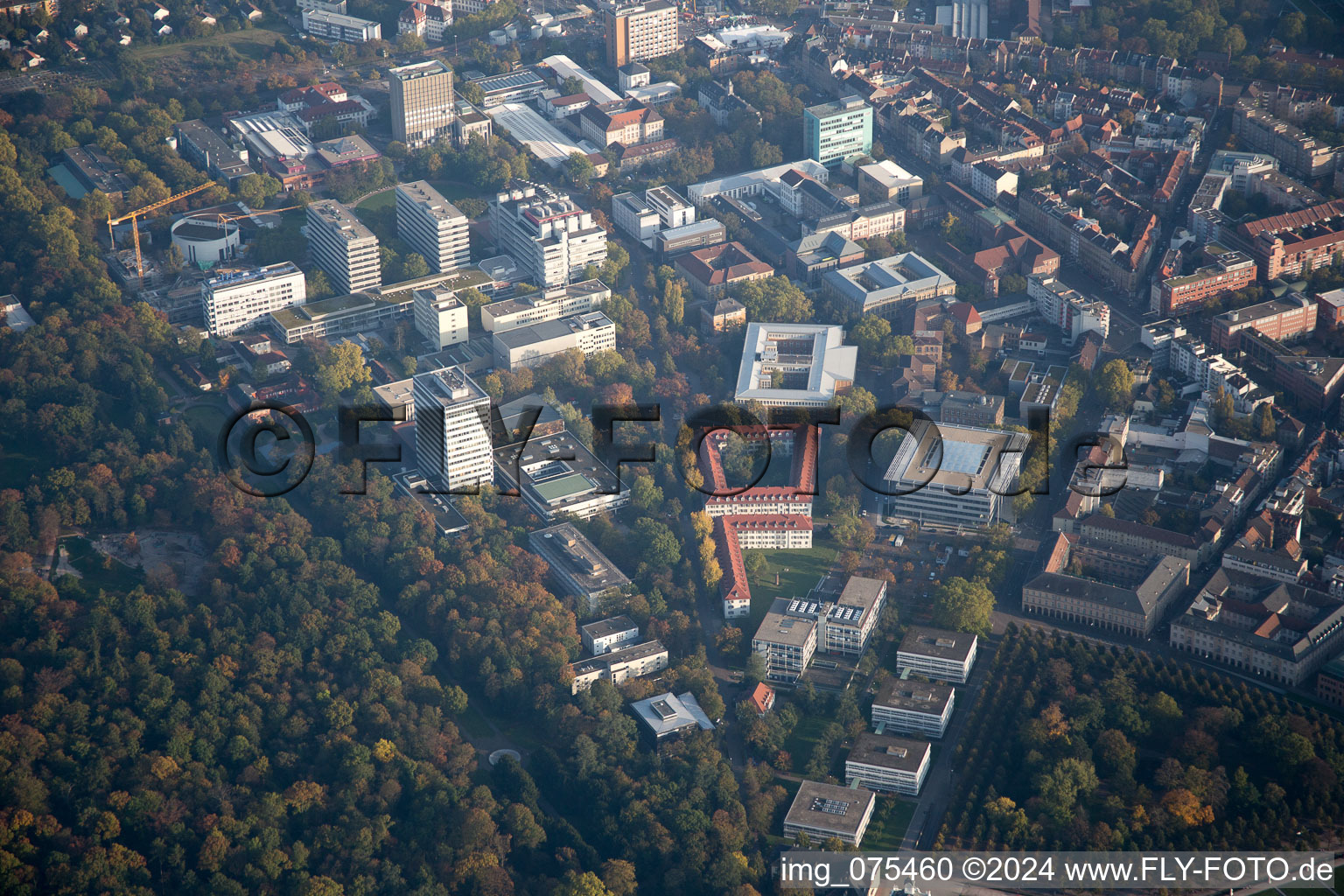 Aerial photograpy of KIT Engesserstr in the district Innenstadt-Ost in Karlsruhe in the state Baden-Wuerttemberg, Germany