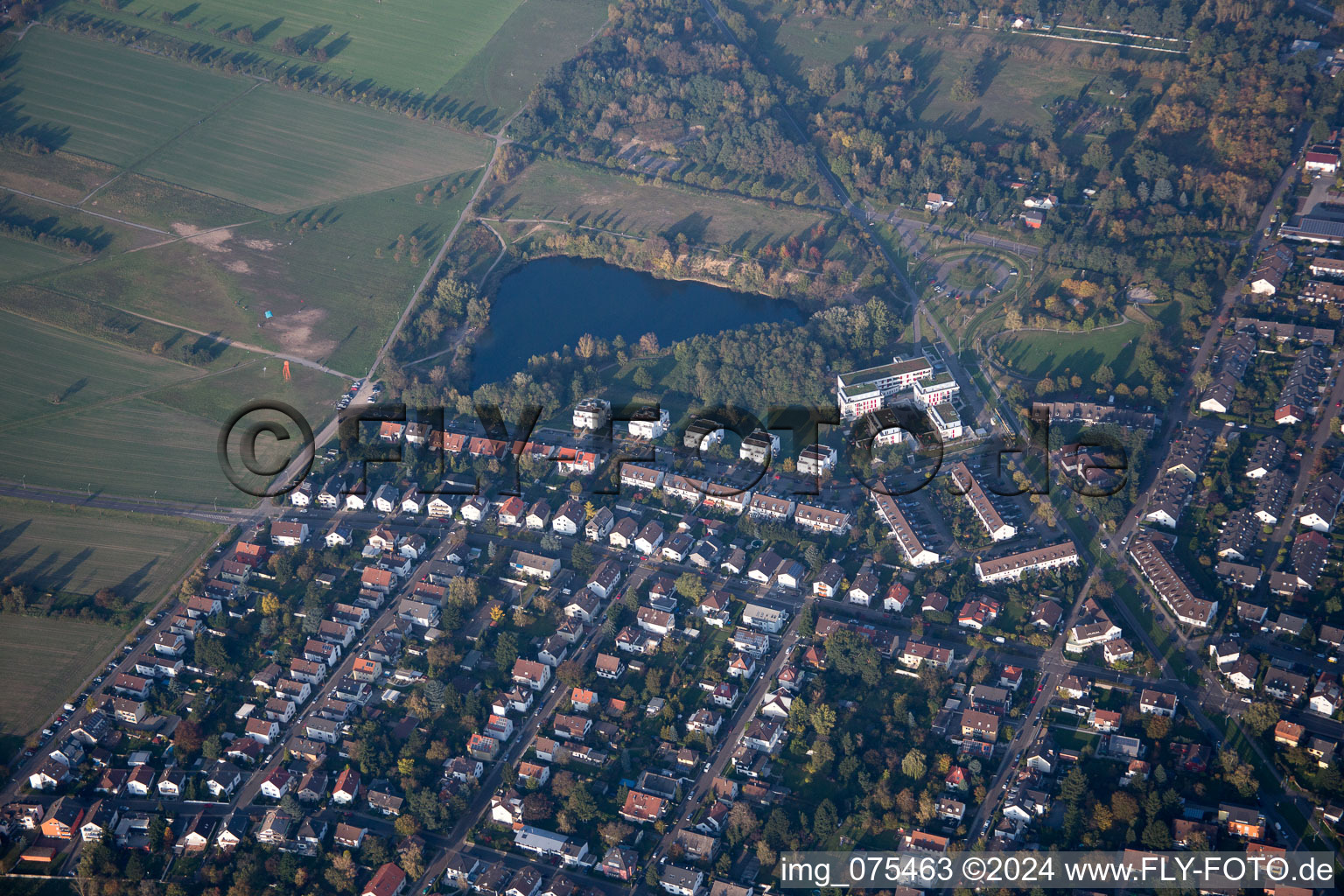 At Heidesee in the district Neureut in Karlsruhe in the state Baden-Wuerttemberg, Germany