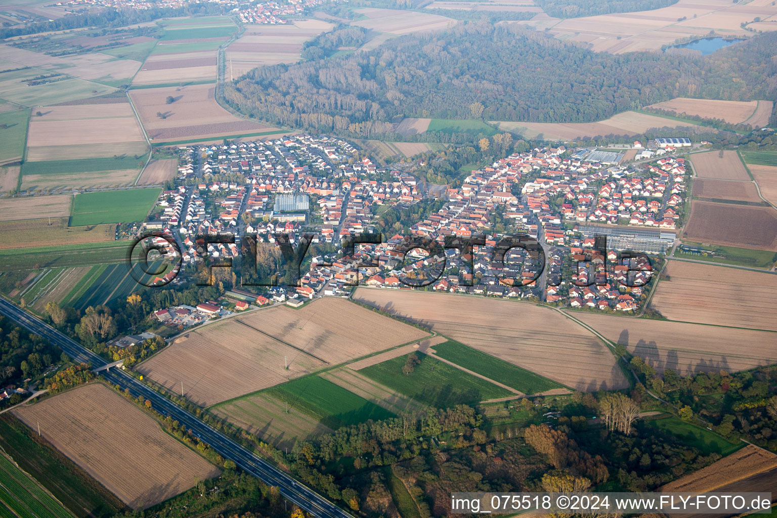 Kuhardt in the state Rhineland-Palatinate, Germany seen from above