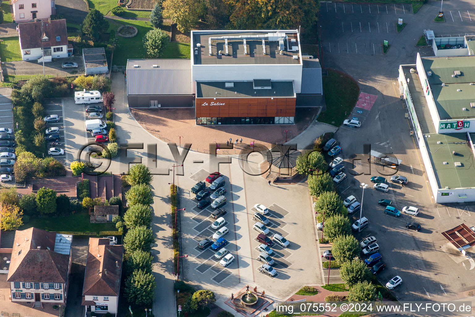 Building of the indoor arena Relais Culturel La Saline in Soultz-sous-Forets in , France