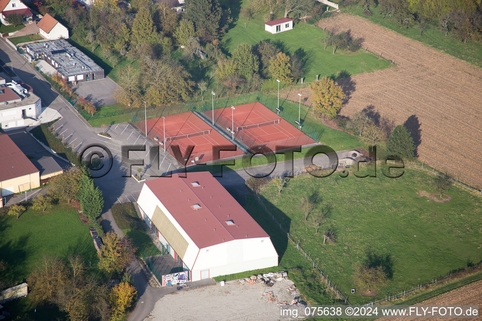 Hatten in the state Bas-Rhin, France out of the air