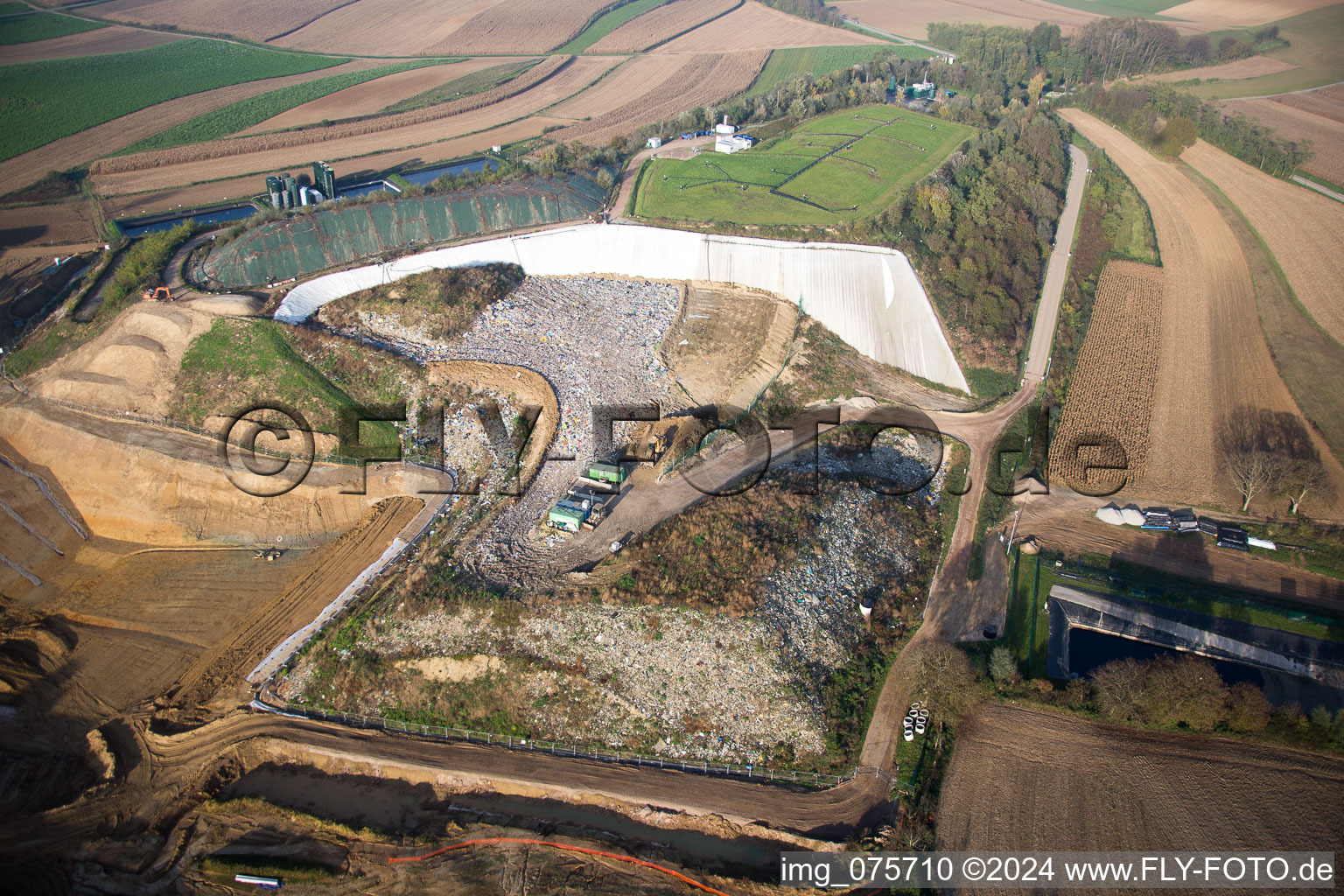 Schaffhouse-près-Seltz in the state Bas-Rhin, France viewn from the air