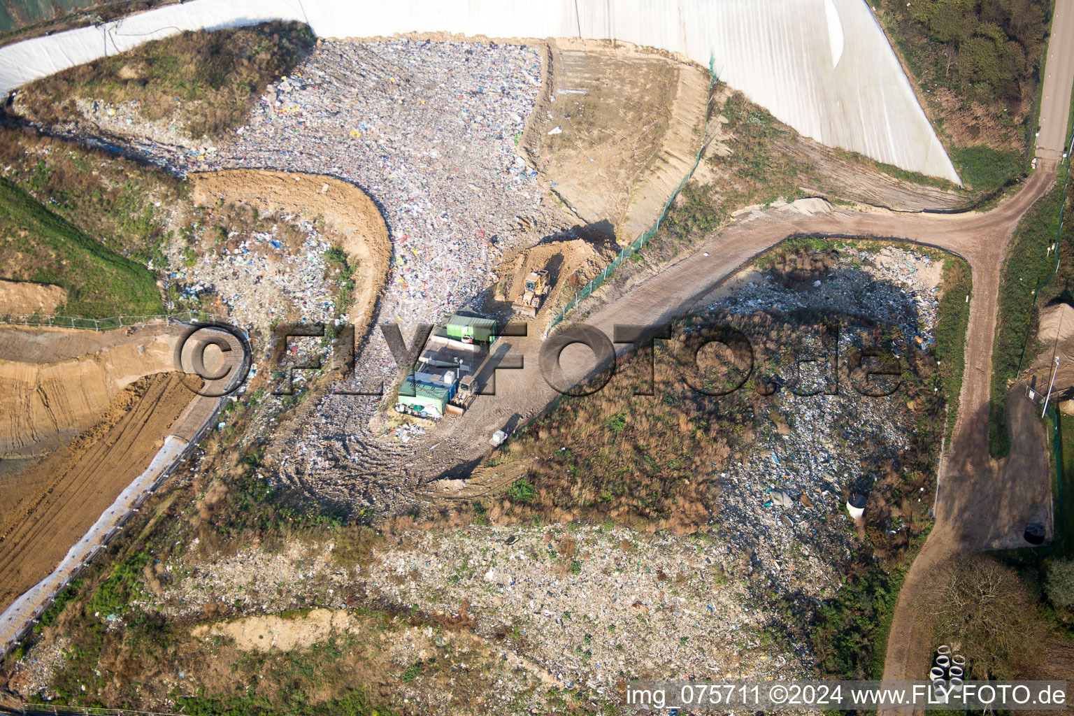 Drone recording of Schaffhouse-près-Seltz in the state Bas-Rhin, France