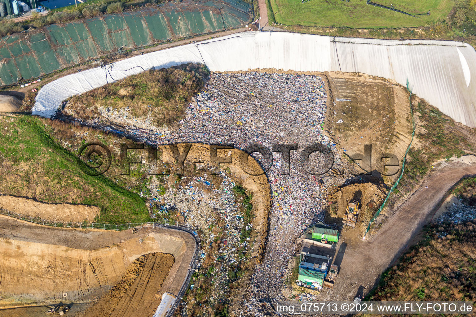 Site of heaped landfill in Schaffhouse-pres-Seltz in Grand Est, France