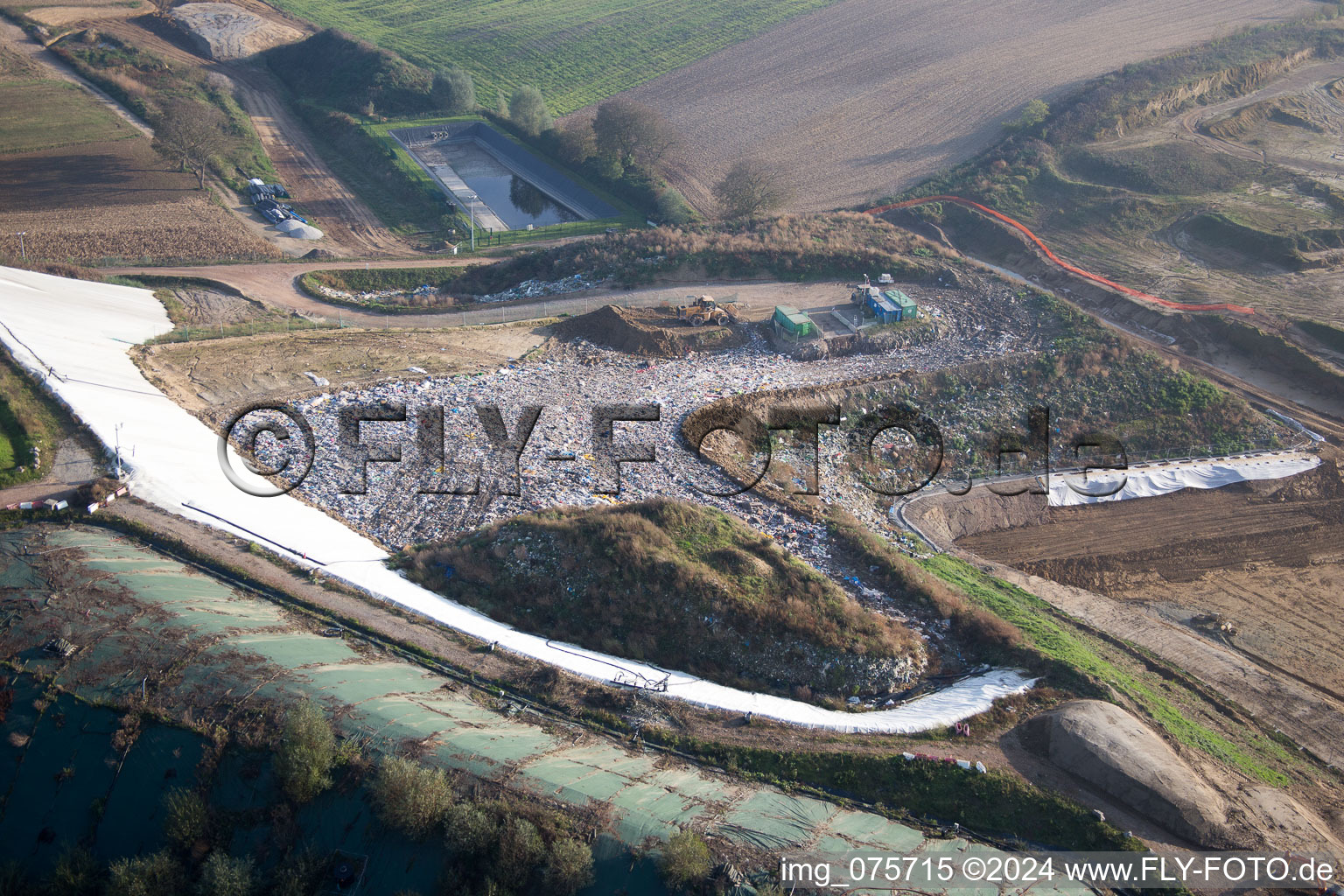 Schaffhouse-près-Seltz in the state Bas-Rhin, France from the drone perspective