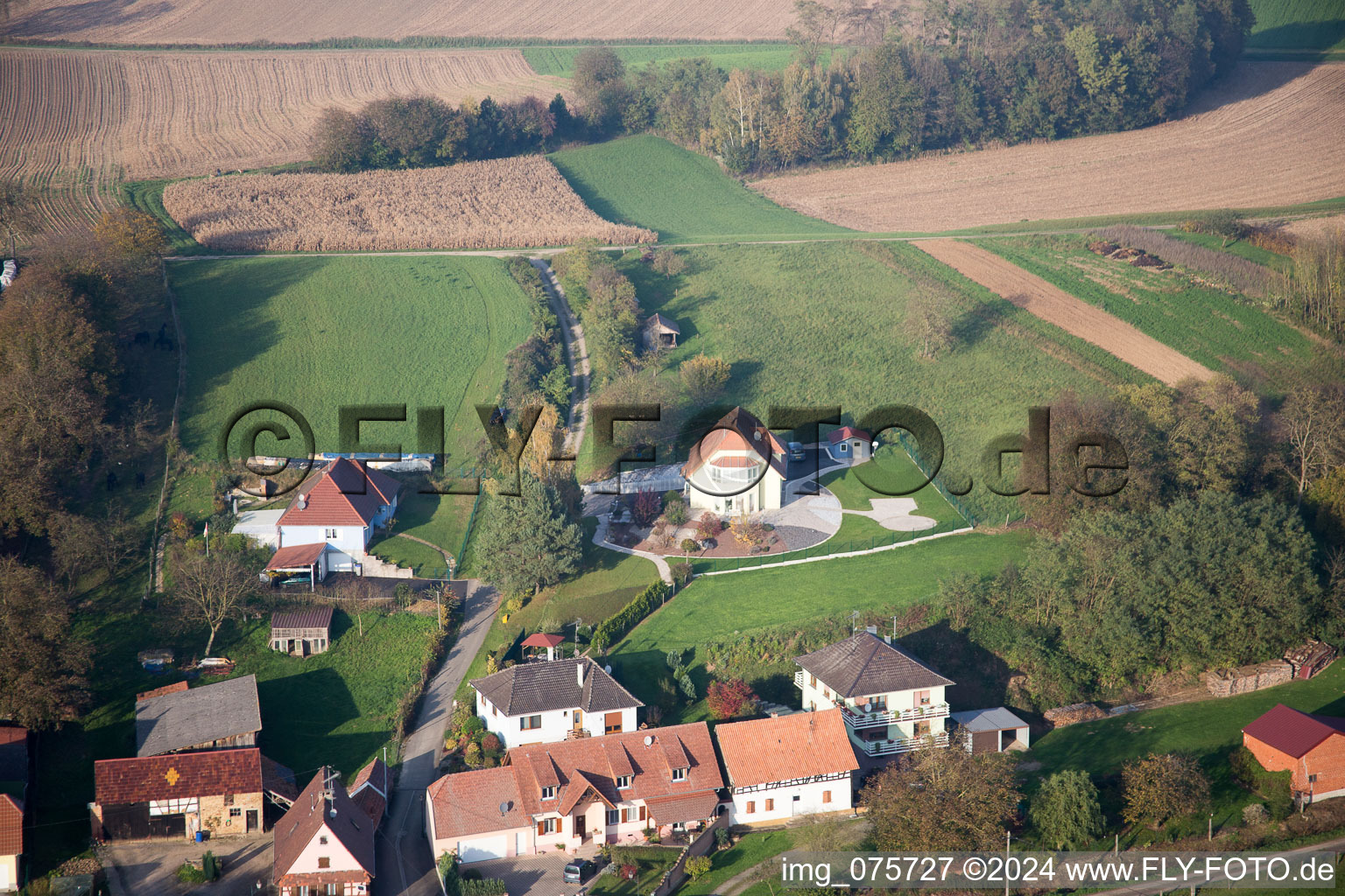 Wintzenbach in the state Bas-Rhin, France out of the air