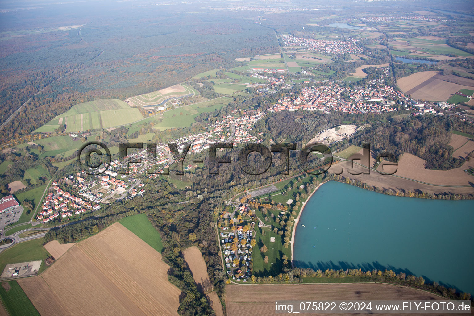 Lauterbourg in the state Bas-Rhin, France out of the air