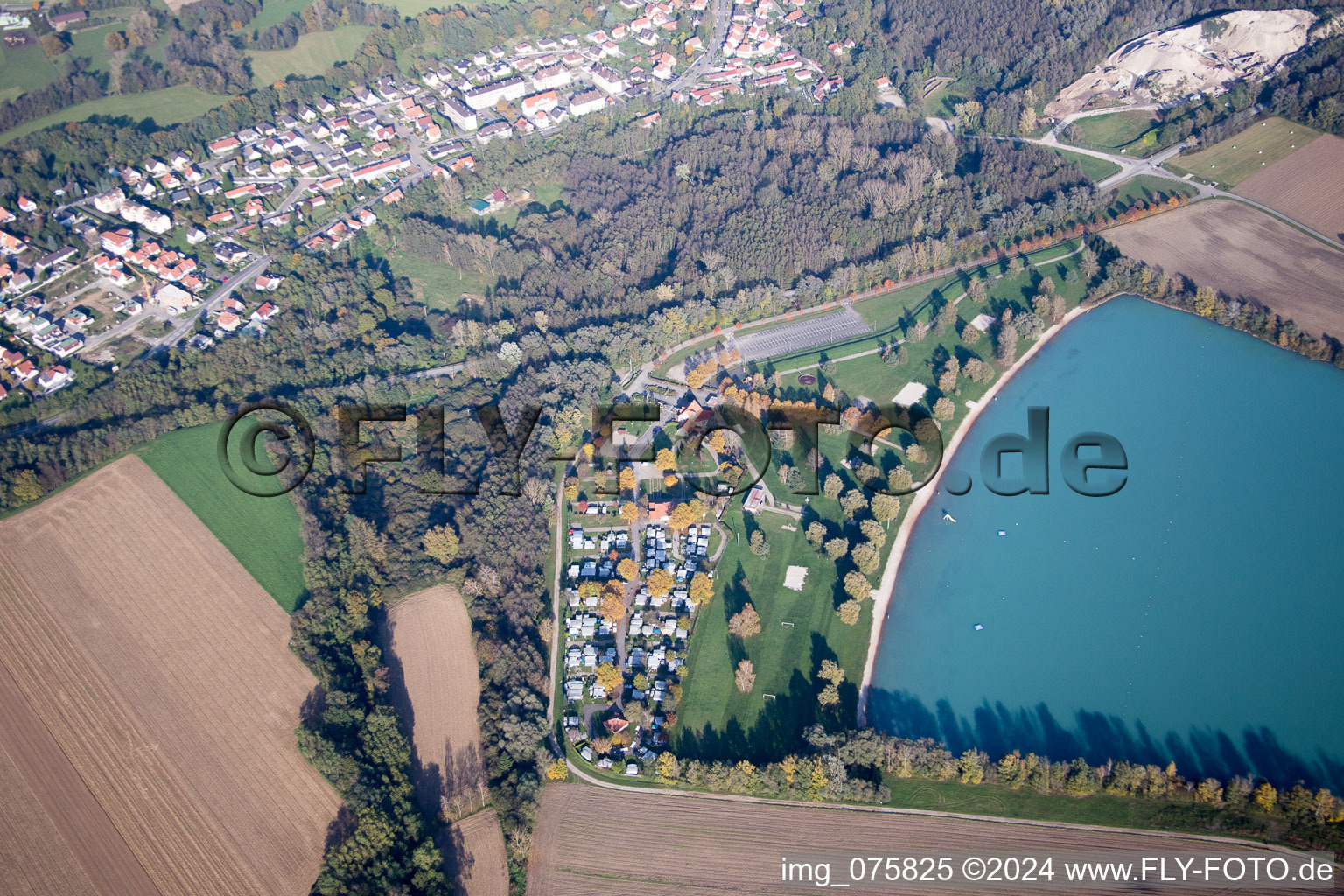 Lauterbourg in the state Bas-Rhin, France from the plane