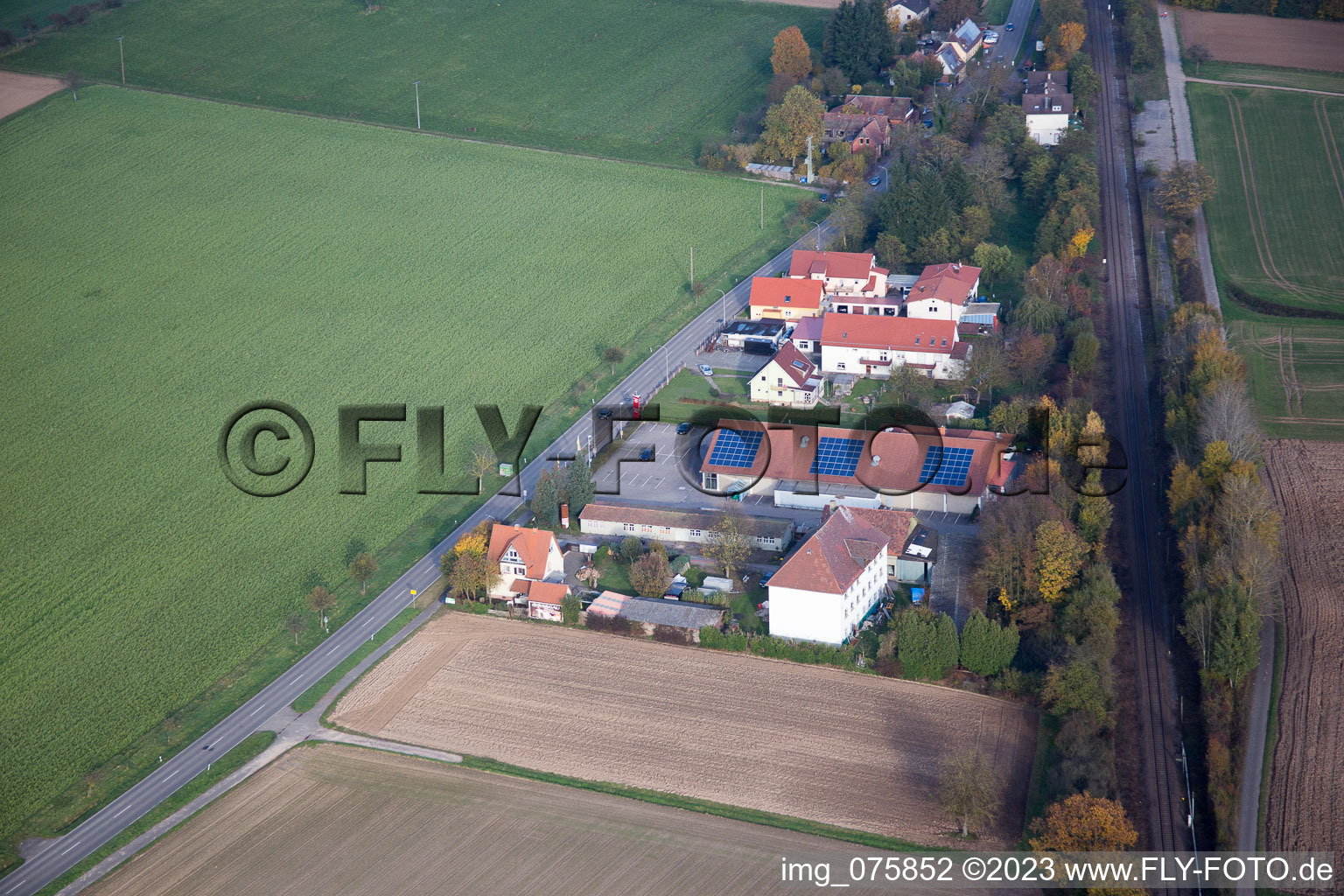 Steinfeld in the state Rhineland-Palatinate, Germany viewn from the air