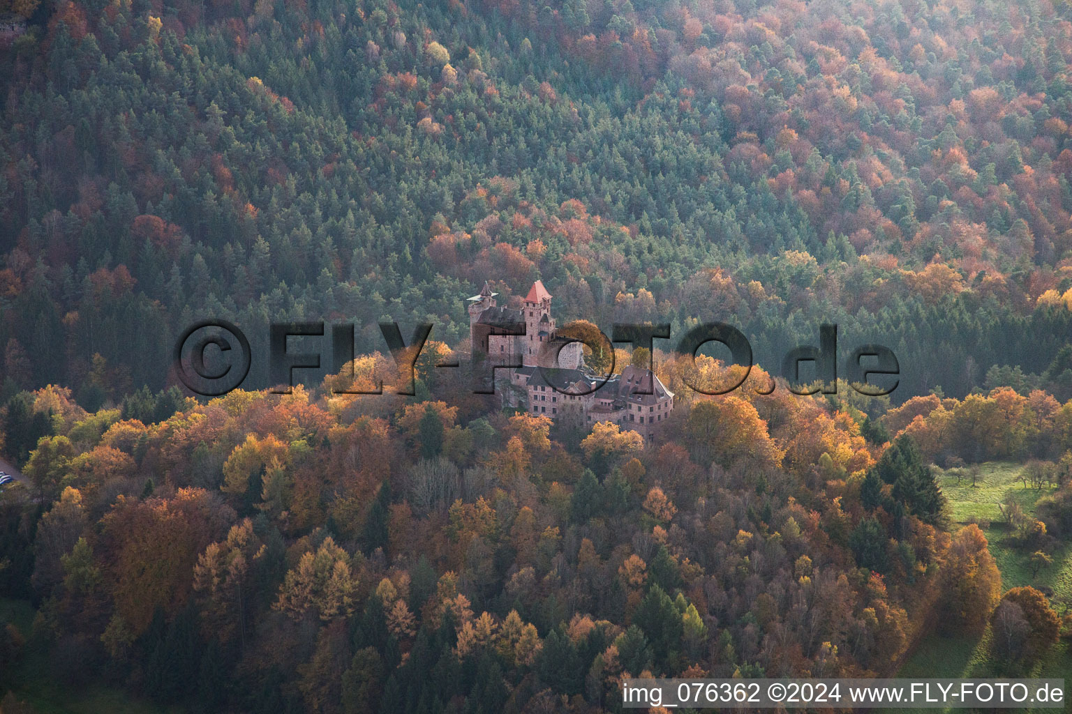 Erlenbach, Berwartstein Castle in Erlenbach bei Dahn in the state Rhineland-Palatinate, Germany