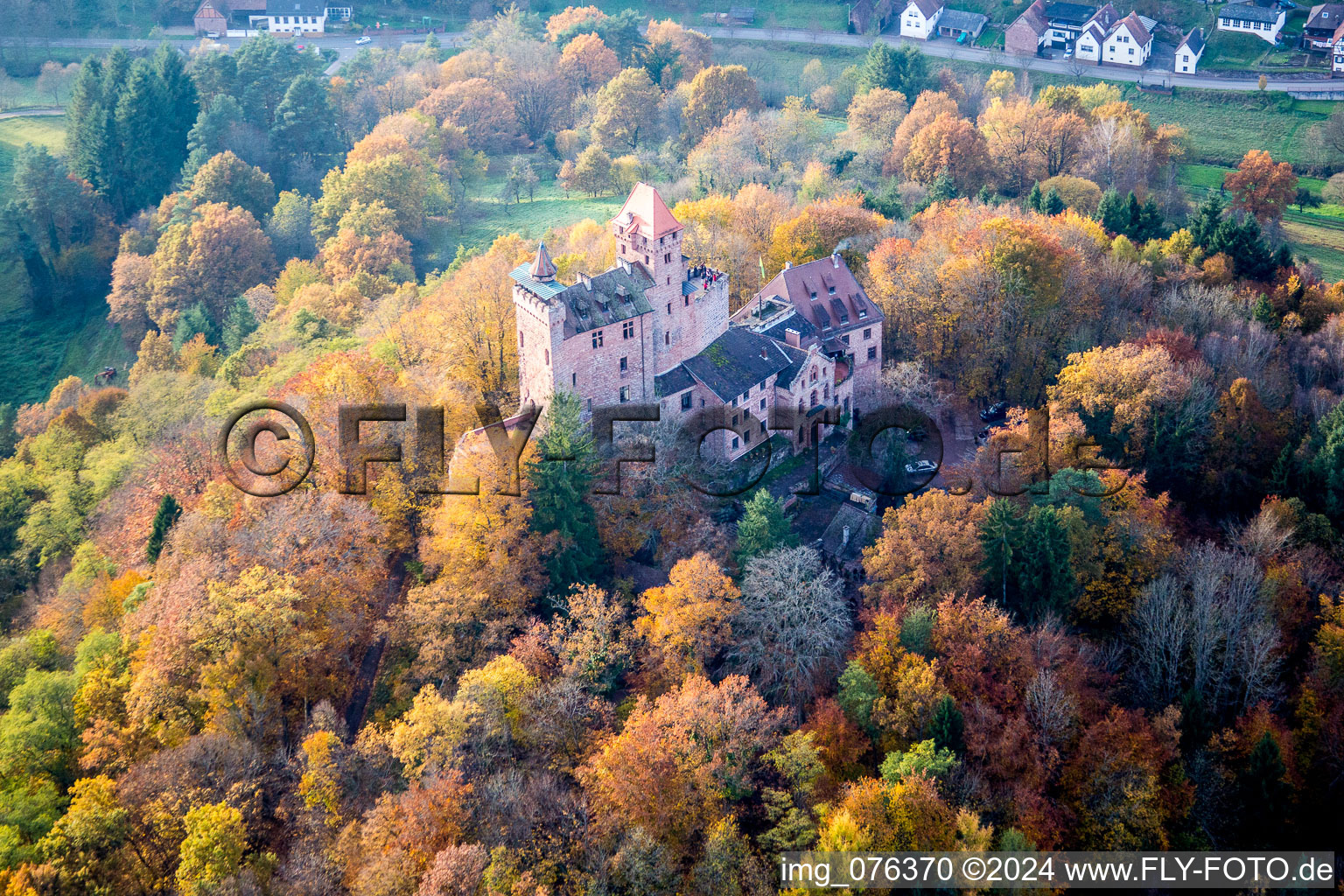 Castle of the fortress Berwartstein in Erlenbach bei Dahn in the state Rhineland-Palatinate