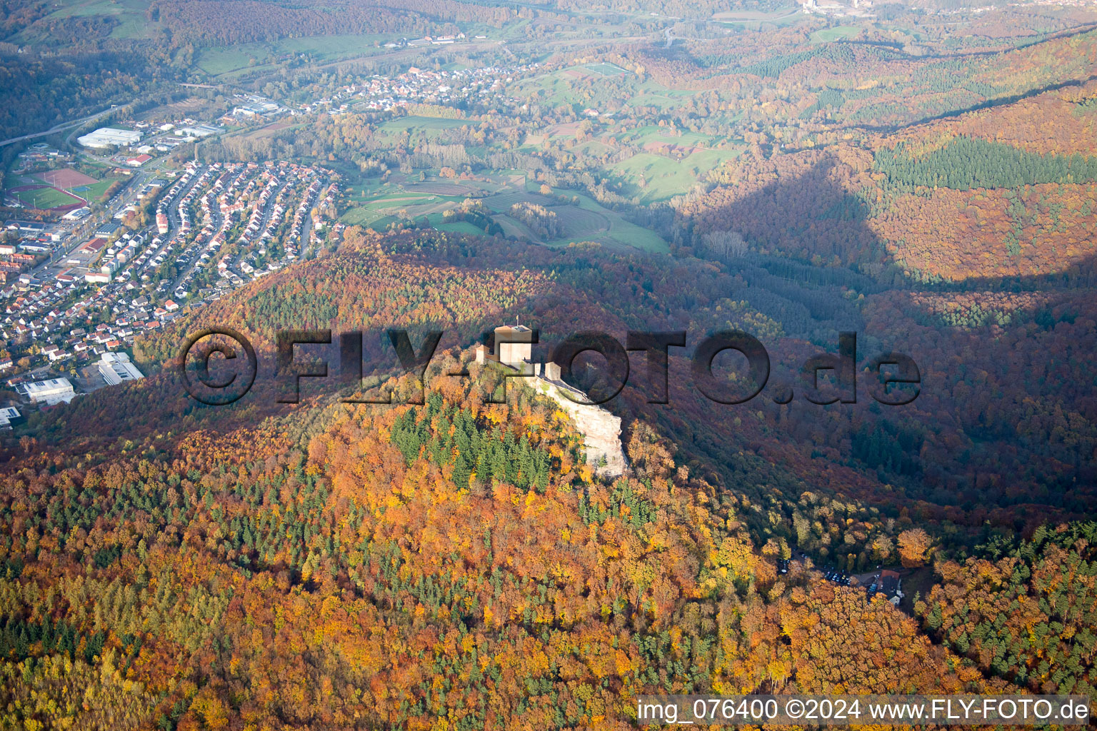 Castle of the fortress Burg Trifels in Annweiler am Trifels in the state Rhineland-Palatinate