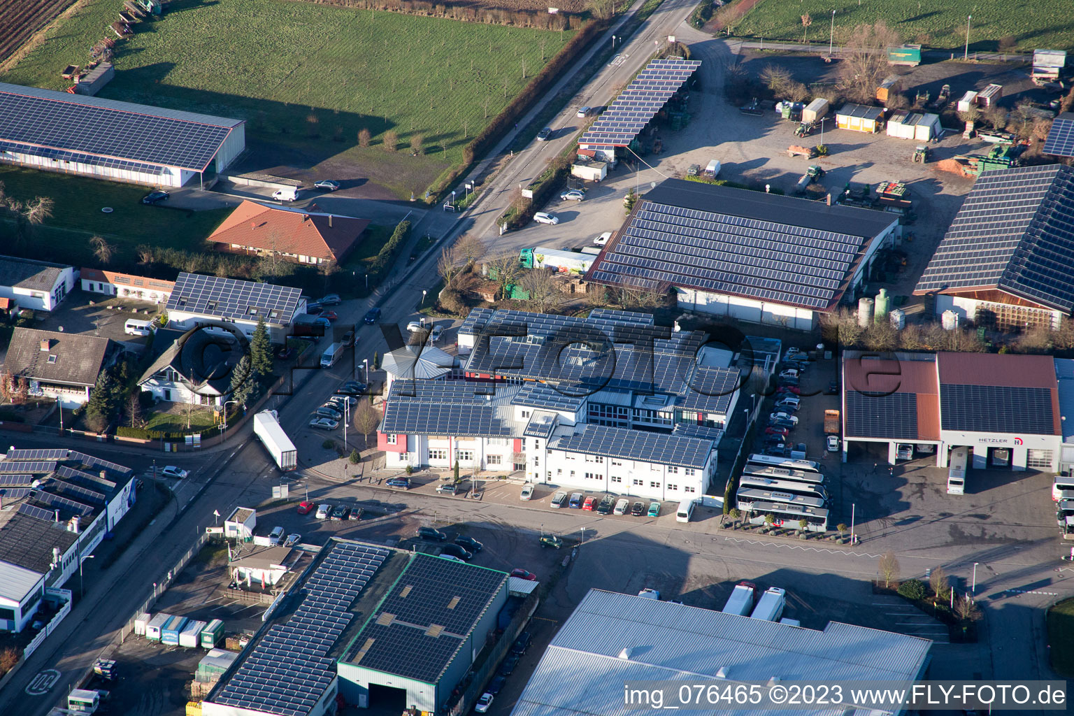 District Herxheim in Herxheim bei Landau/Pfalz in the state Rhineland-Palatinate, Germany out of the air