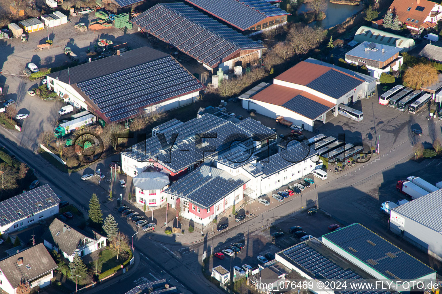 District Herxheim in Herxheim bei Landau in the state Rhineland-Palatinate, Germany viewn from the air