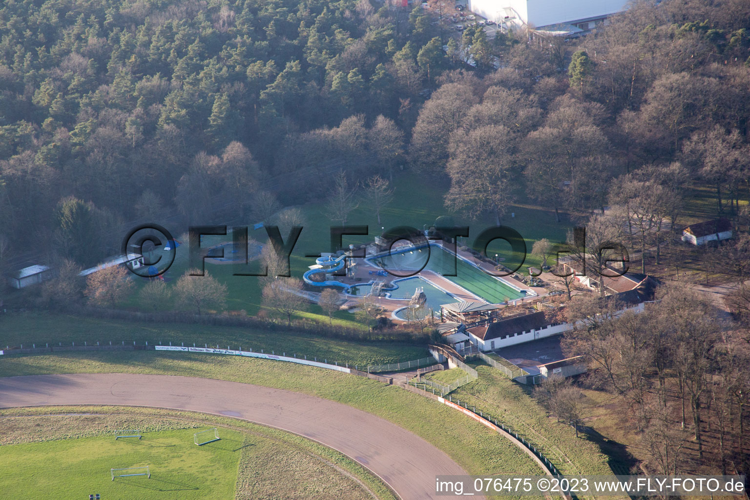 Aerial view of District Herxheim in Herxheim bei Landau in the state Rhineland-Palatinate, Germany