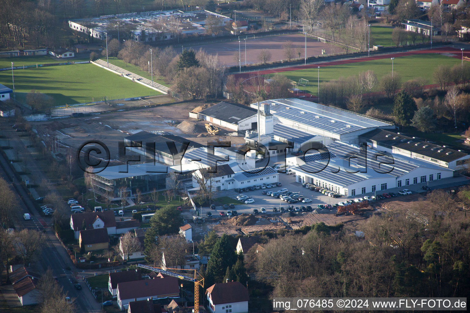 Drone image of District Herxheim in Herxheim bei Landau in the state Rhineland-Palatinate, Germany