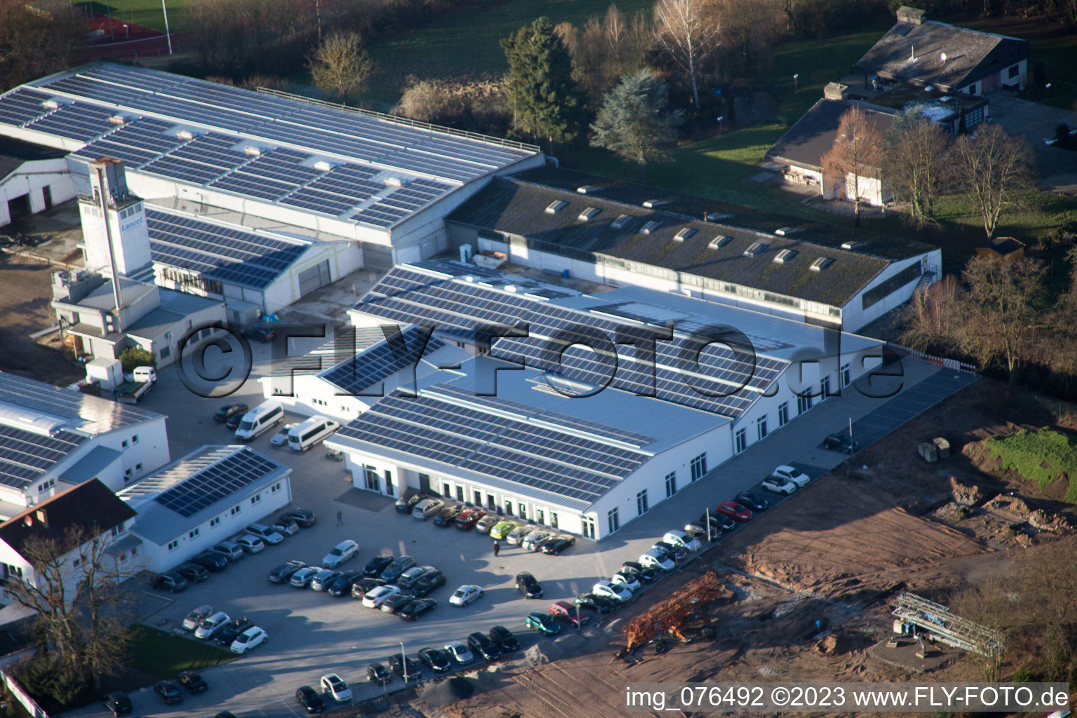 District Herxheim in Herxheim bei Landau in the state Rhineland-Palatinate, Germany from above