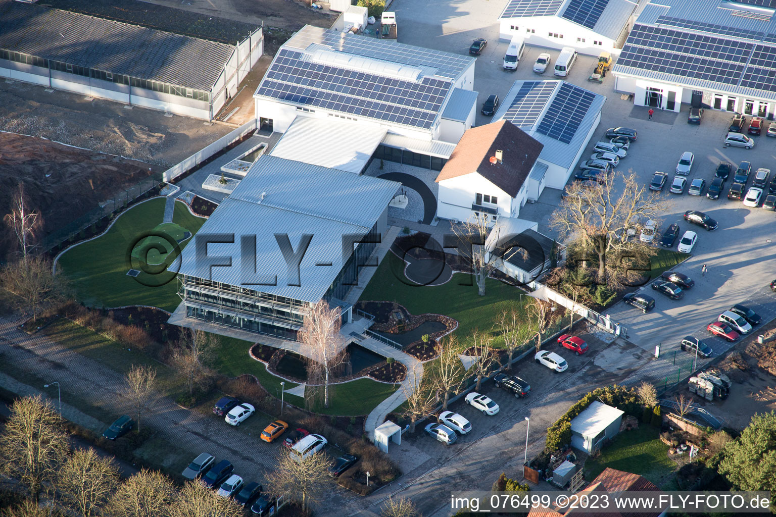 Drone image of District Herxheim in Herxheim bei Landau in the state Rhineland-Palatinate, Germany