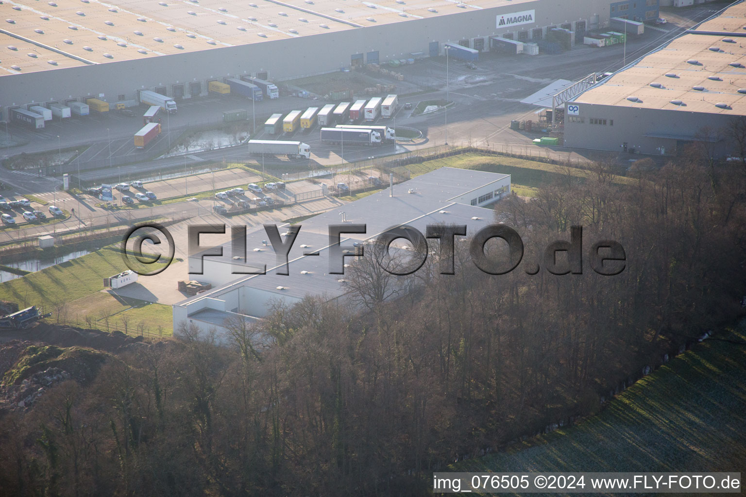 Industrial area in the district Minderslachen in Kandel in the state Rhineland-Palatinate, Germany