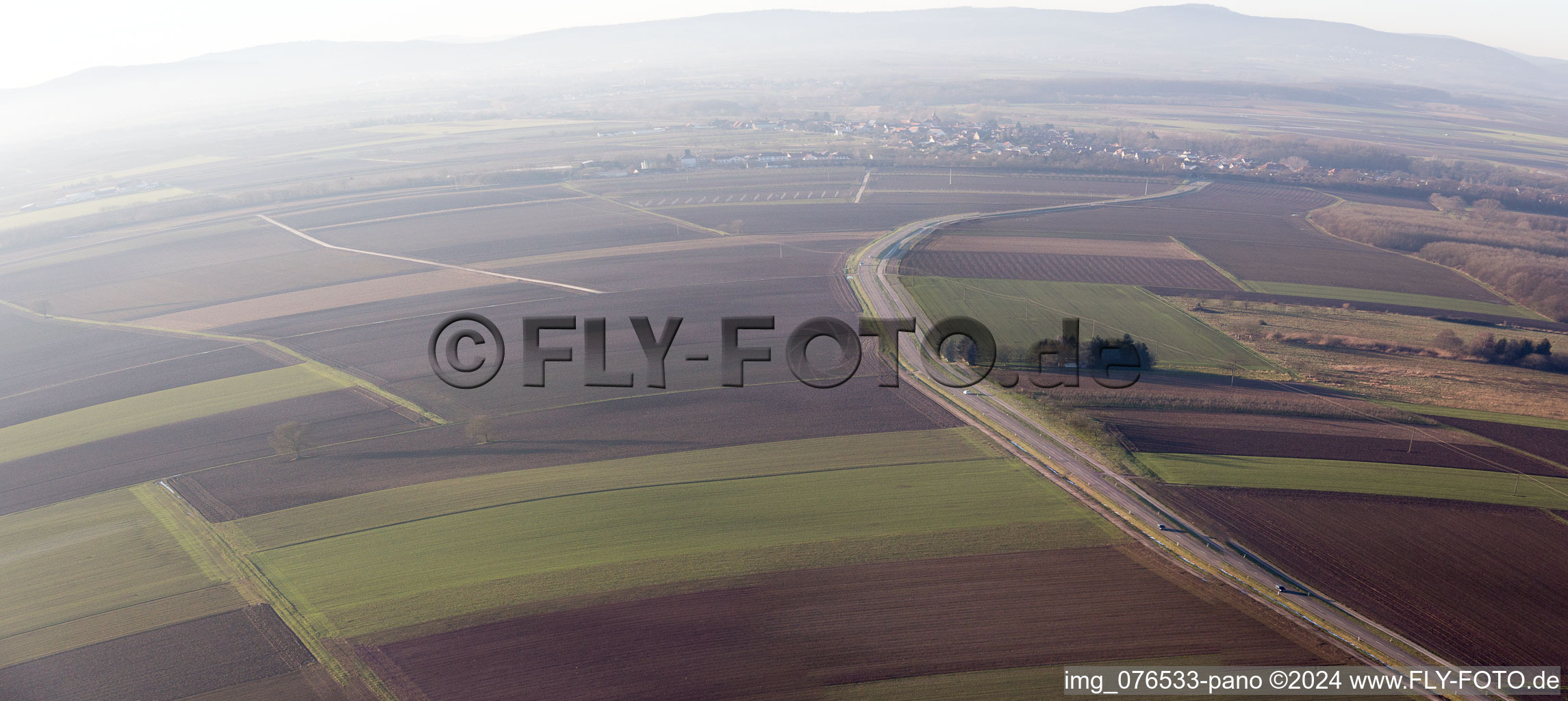 Winden in the state Rhineland-Palatinate, Germany from the plane