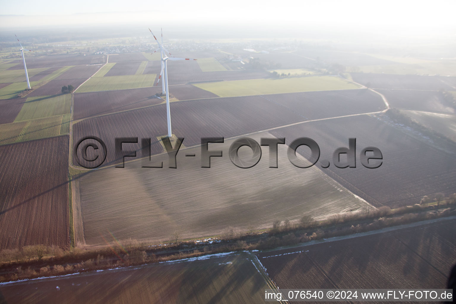 Minfeld in the state Rhineland-Palatinate, Germany from the drone perspective