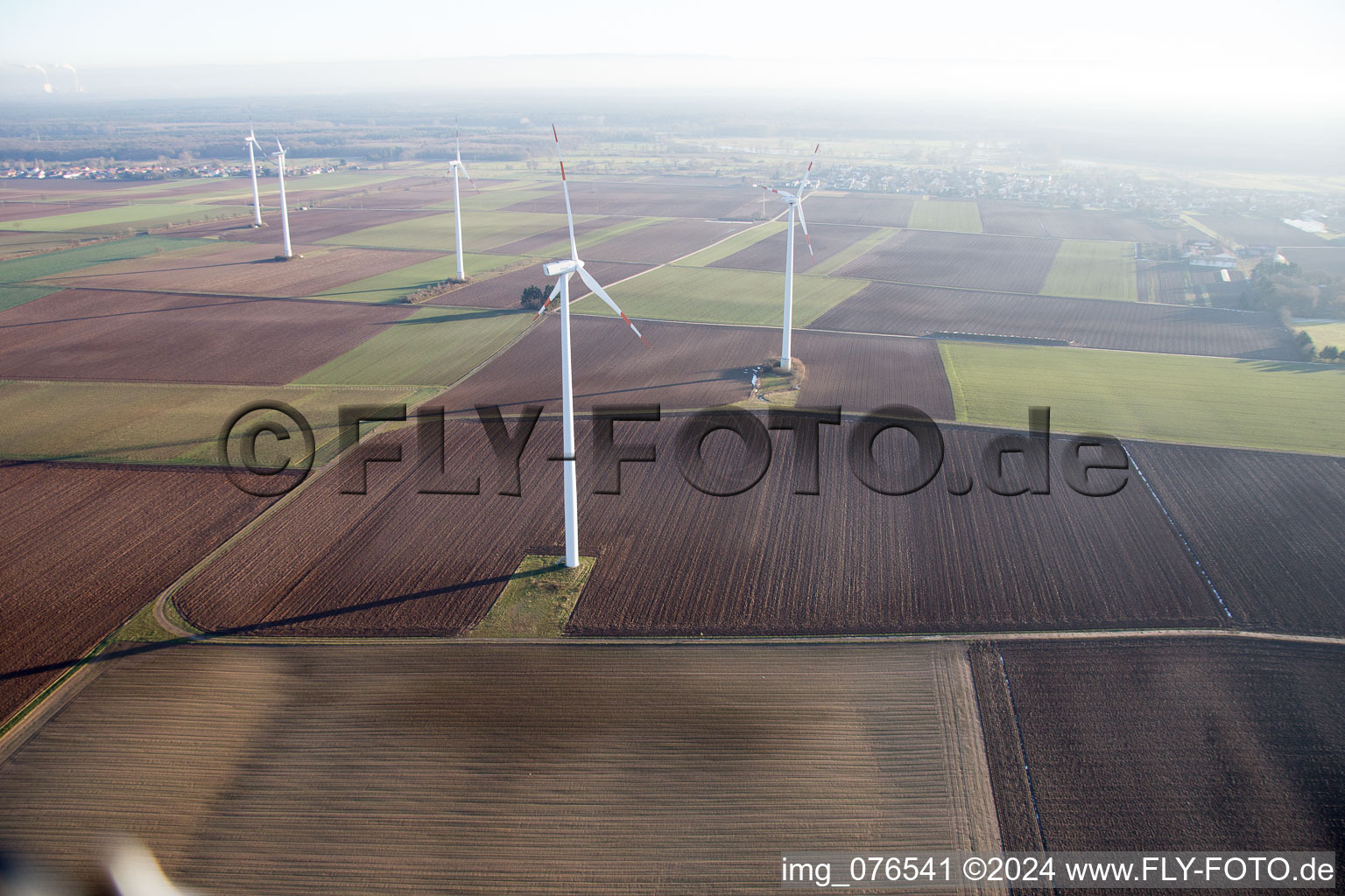 Minfeld in the state Rhineland-Palatinate, Germany from a drone