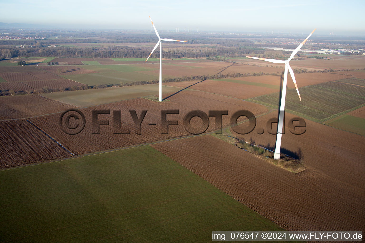 Minfeld in the state Rhineland-Palatinate, Germany out of the air