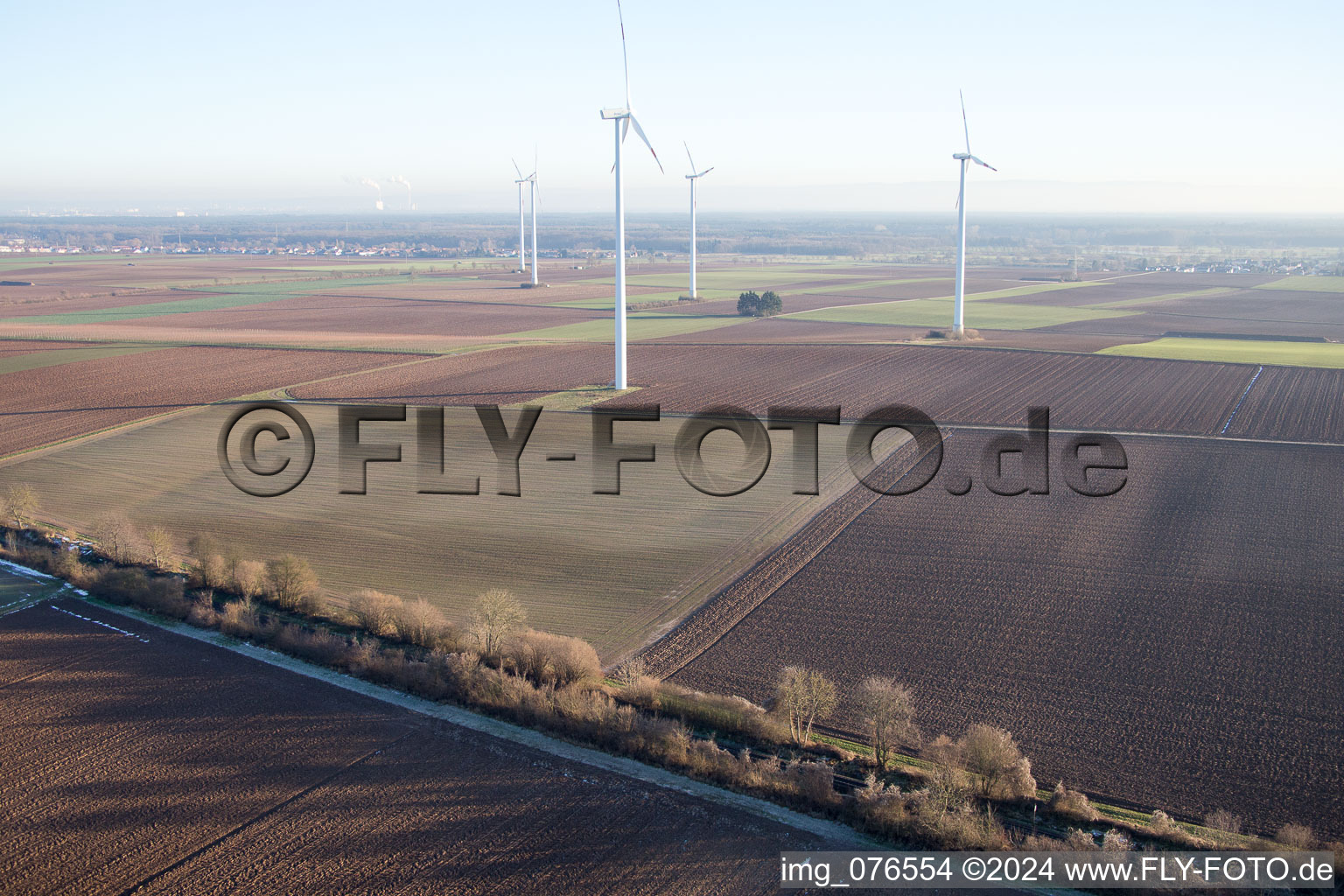 Minfeld in the state Rhineland-Palatinate, Germany from the drone perspective