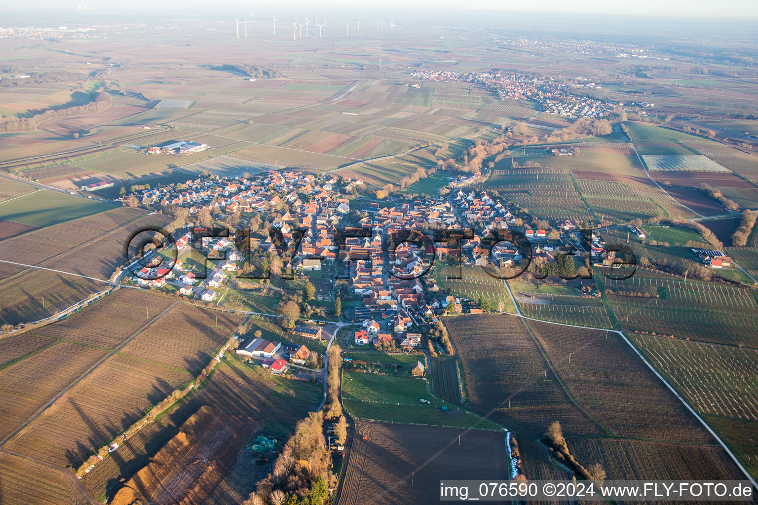 District Mörzheim in Landau in der Pfalz in the state Rhineland-Palatinate, Germany from a drone