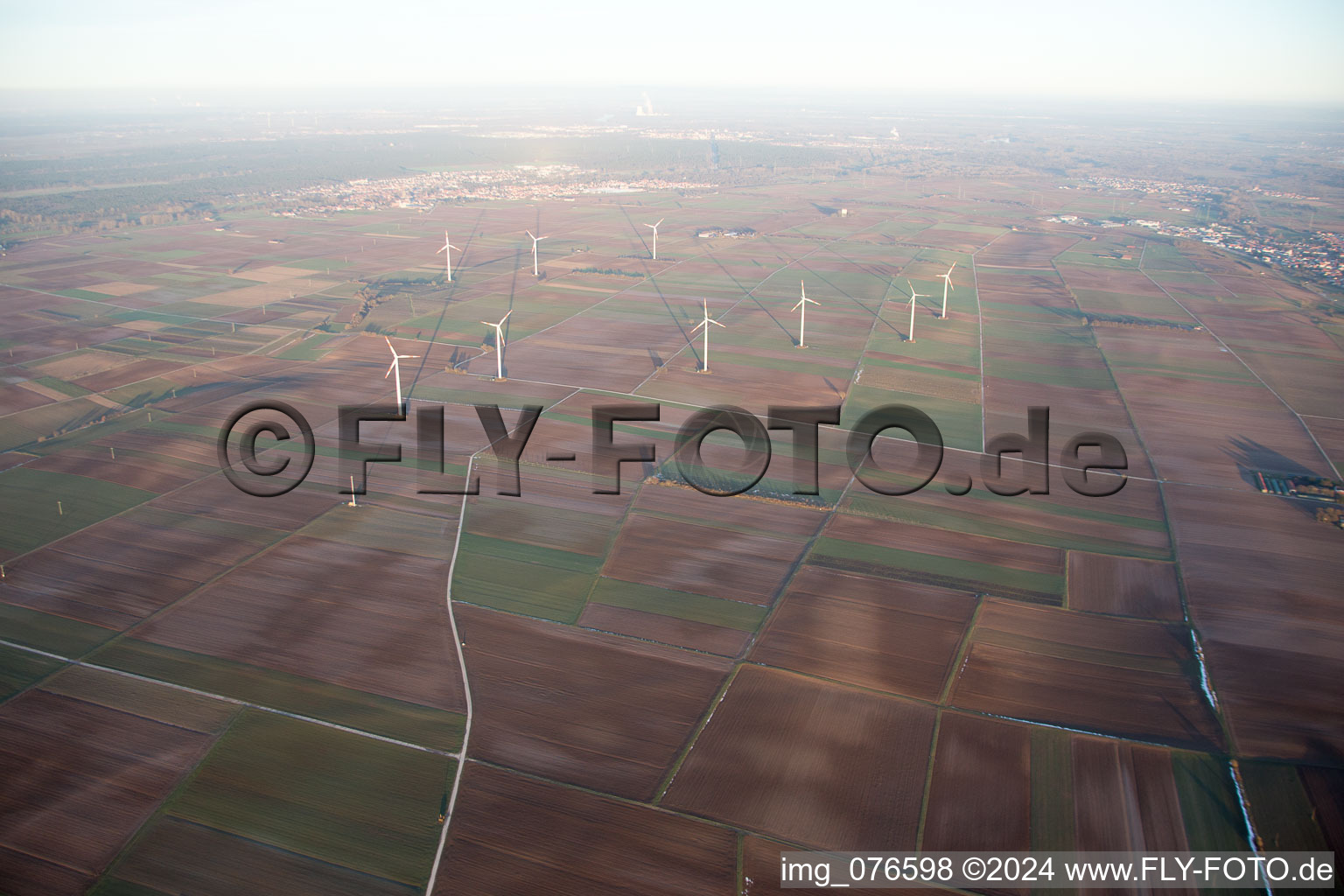 Herxheimweyher in the state Rhineland-Palatinate, Germany out of the air