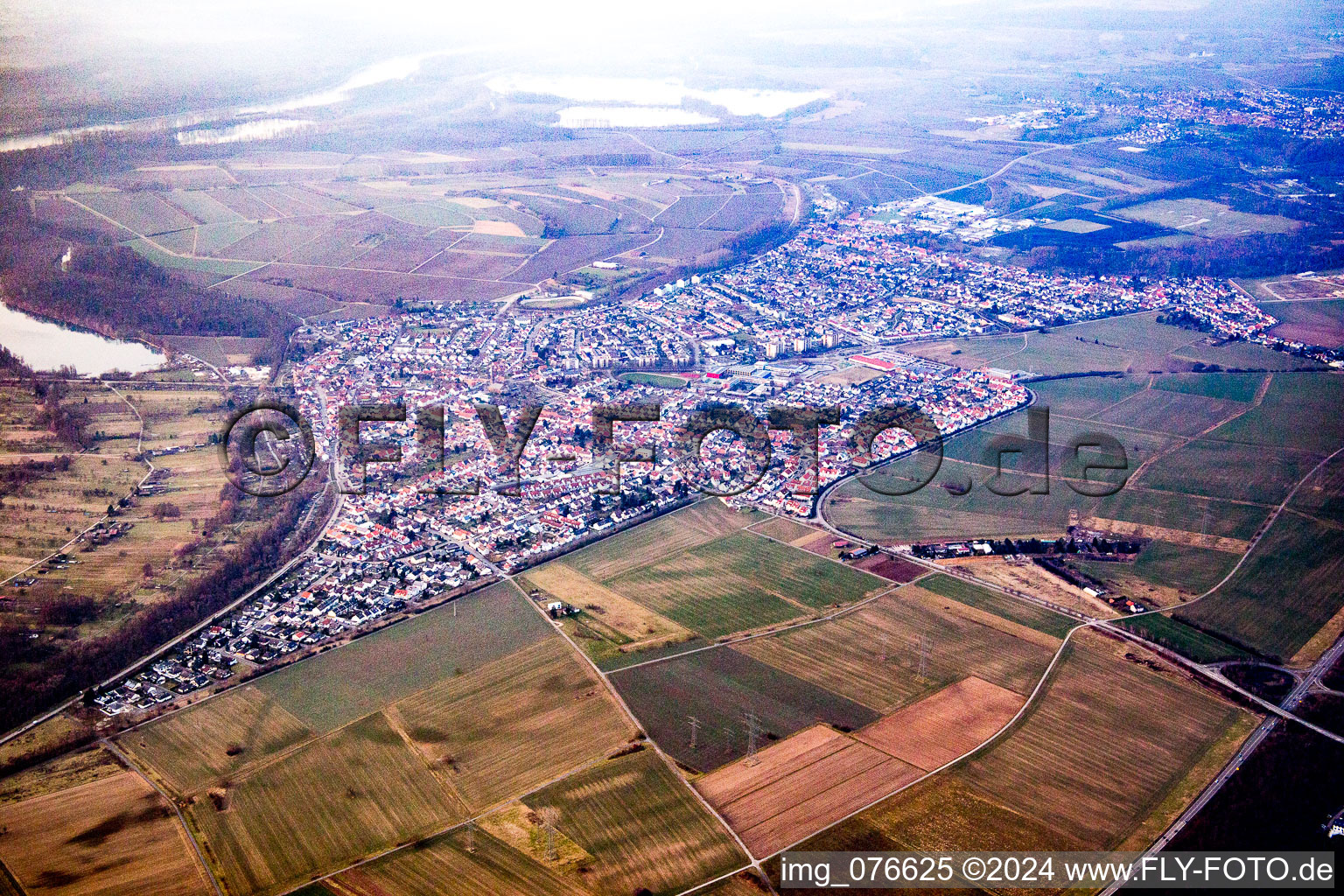 District Linkenheim in Linkenheim-Hochstetten in the state Baden-Wuerttemberg, Germany