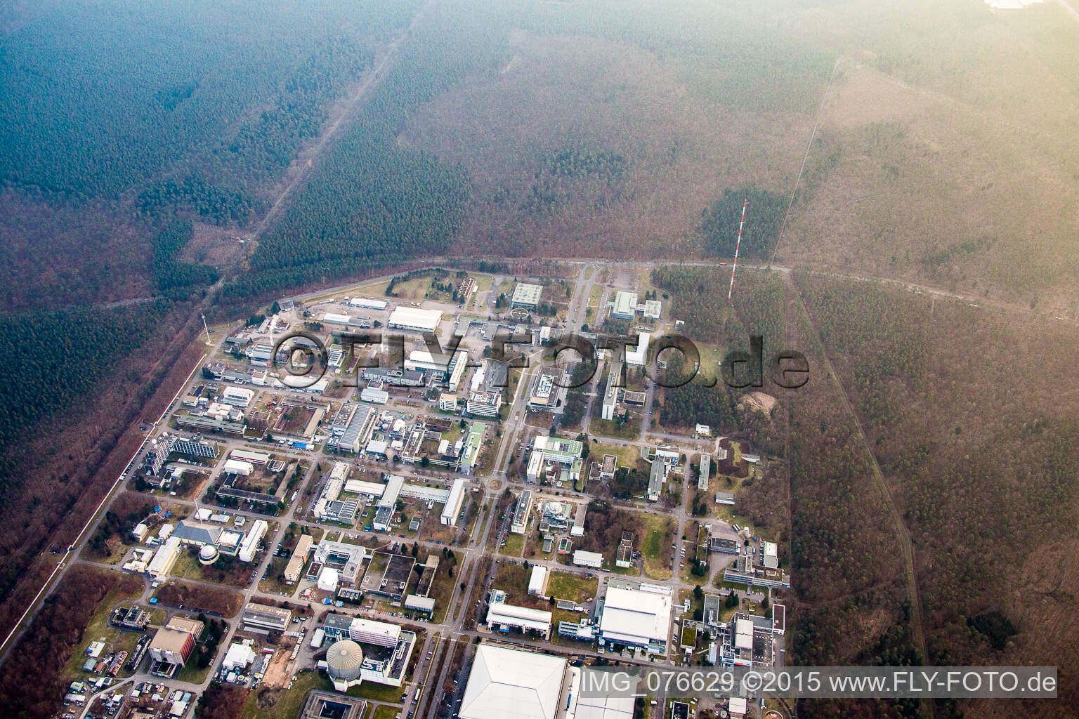 KIK Campus North in the district Leopoldshafen in Eggenstein-Leopoldshafen in the state Baden-Wuerttemberg, Germany out of the air