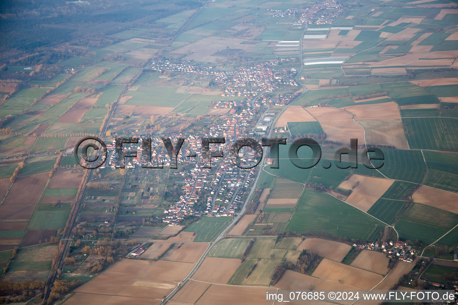 Drone image of Steinfeld in the state Rhineland-Palatinate, Germany