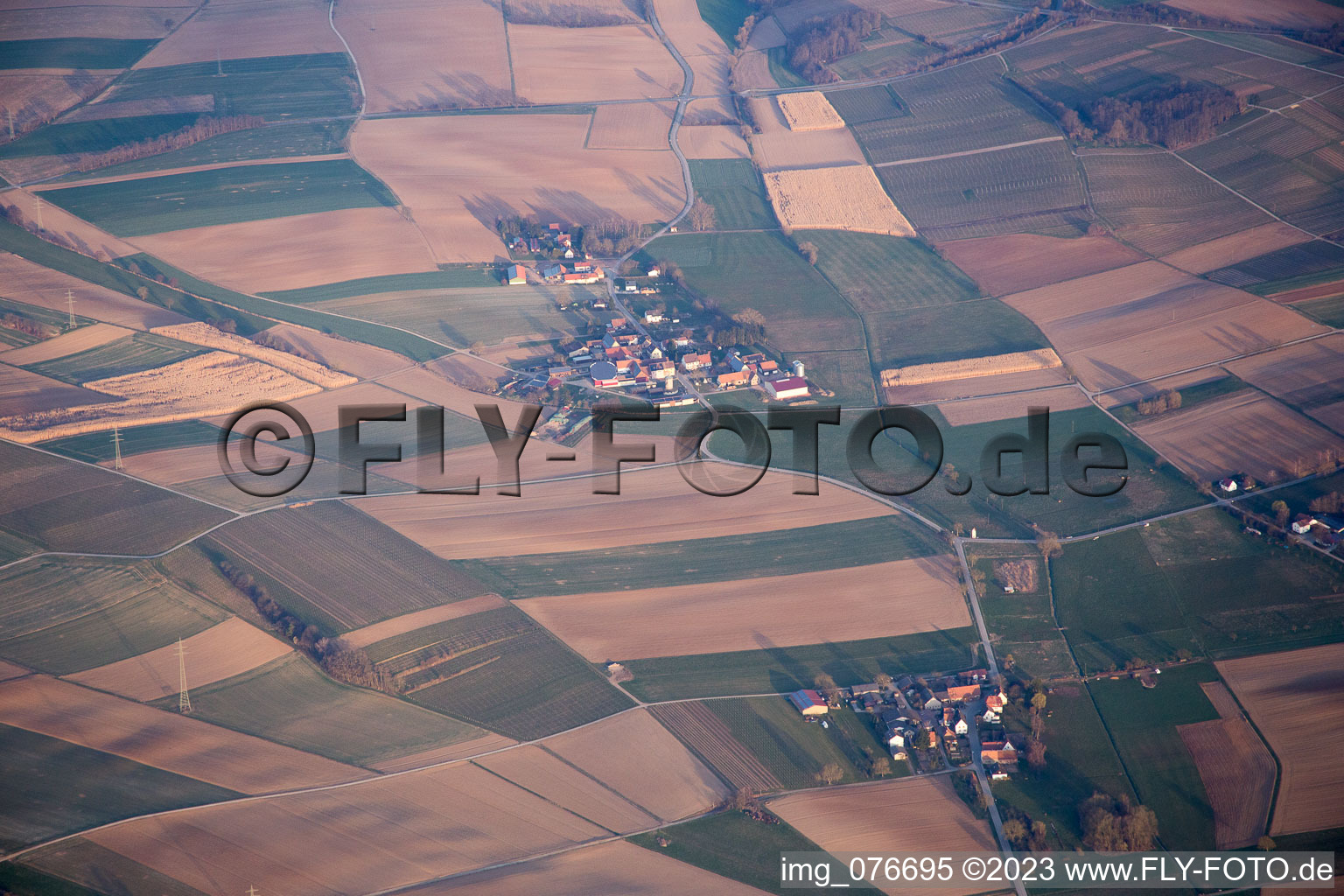 Aerial photograpy of Deutschhof in the state Rhineland-Palatinate, Germany