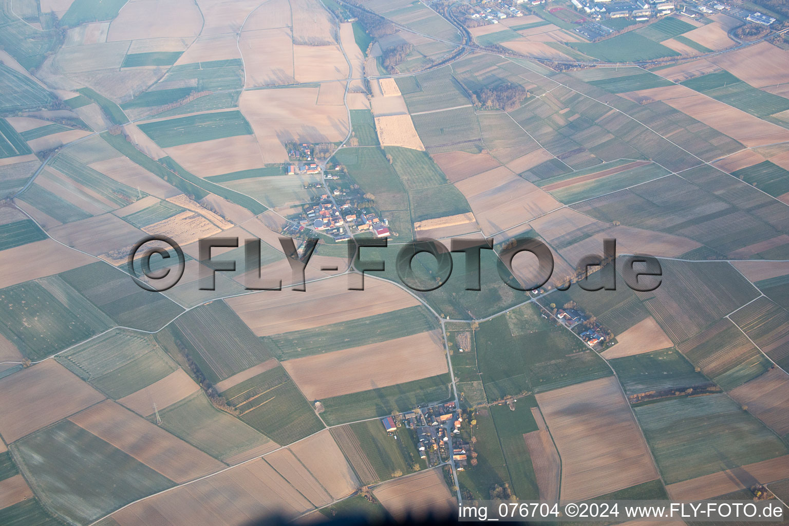 Dierbach in the state Rhineland-Palatinate, Germany from above