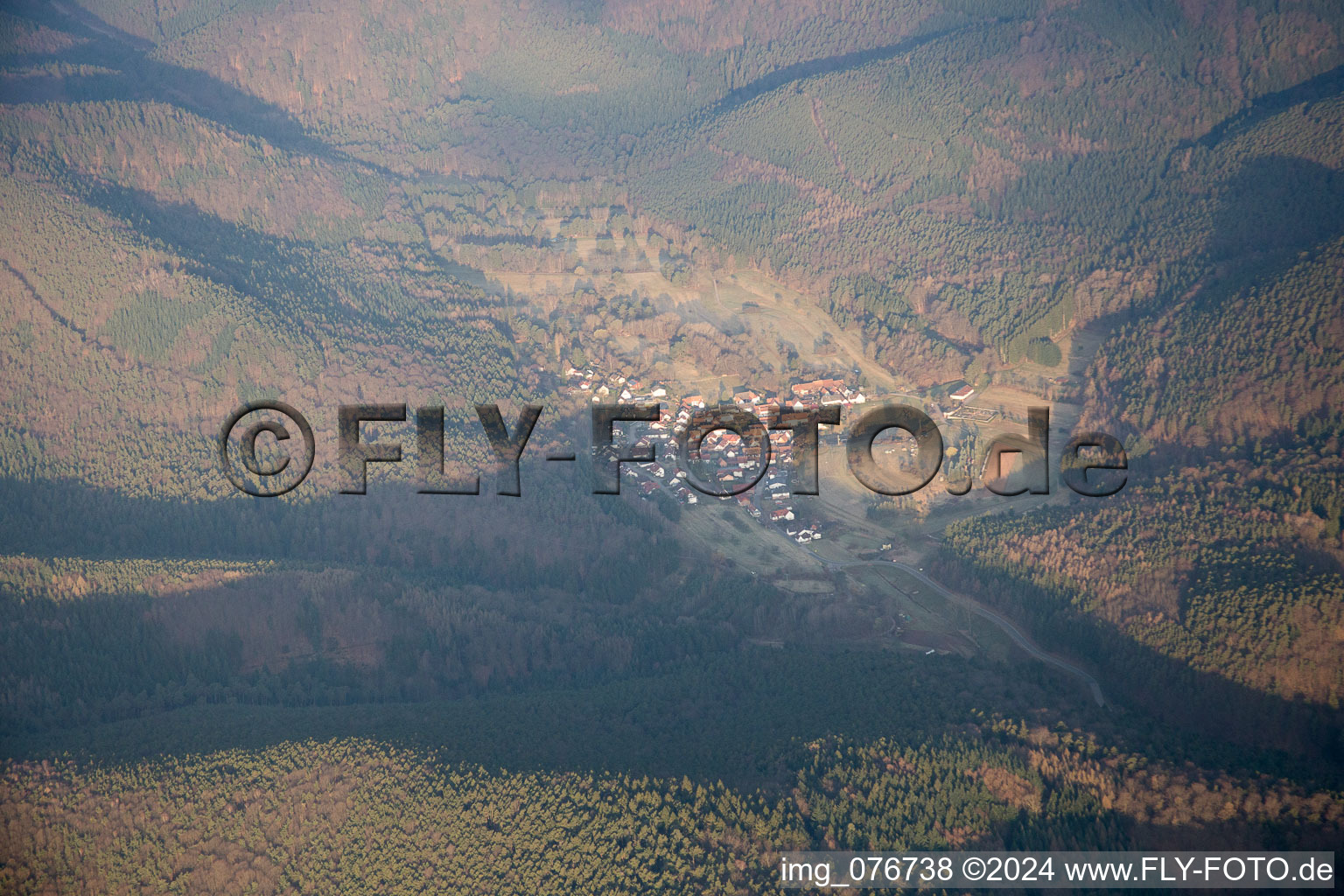 Aerial photograpy of Böllenborn in the state Rhineland-Palatinate, Germany