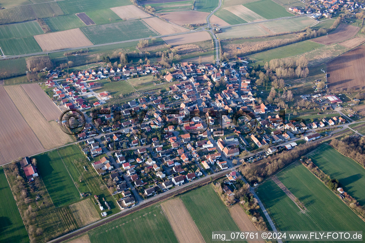 Village view in Barbelroth in the state Rhineland-Palatinate, Germany