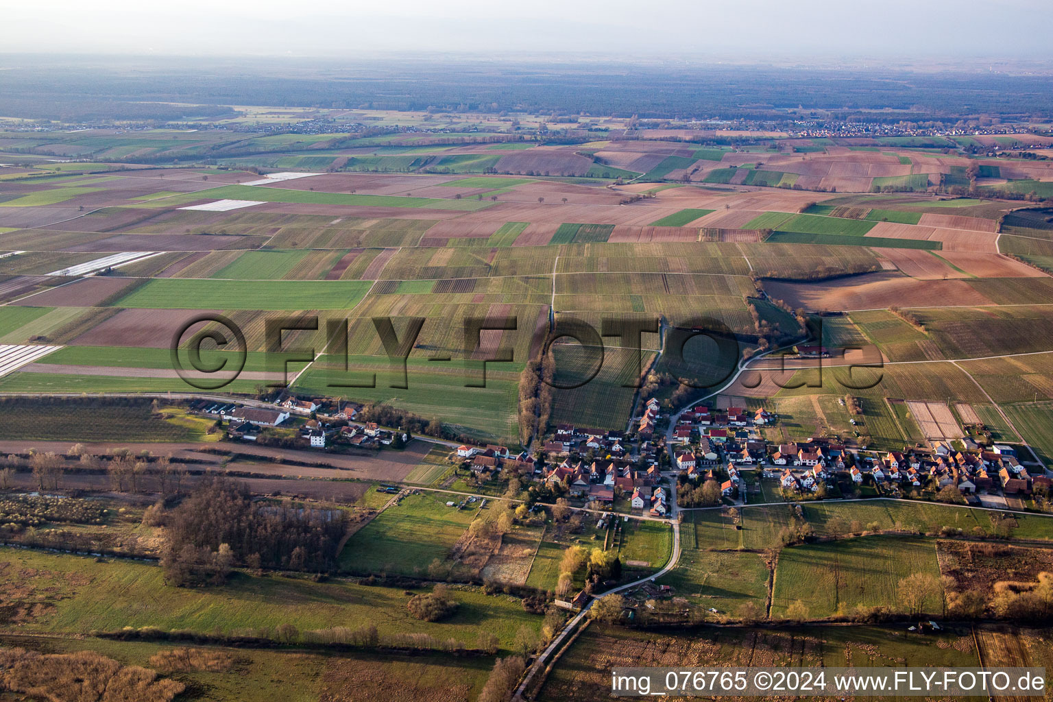 Aerial photograpy of Hergersweiler in the state Rhineland-Palatinate, Germany