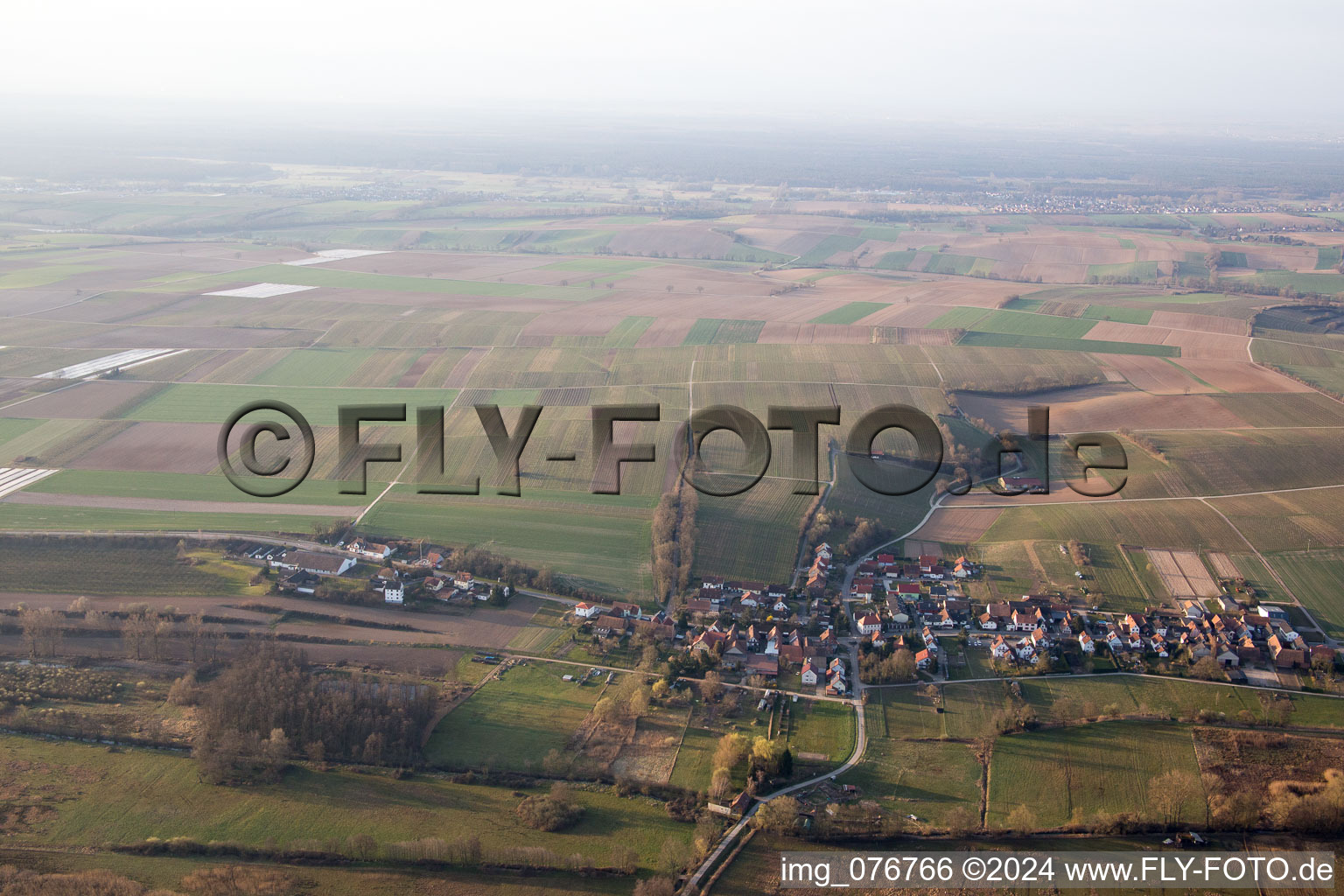 Oblique view of Hergersweiler in the state Rhineland-Palatinate, Germany